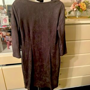 NWT bought at Dillard’s  beautiful grey faux suede dress